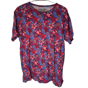 Marvel Deadpool Floral Women's T Shirt Top Large